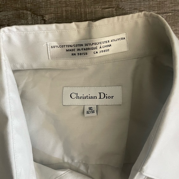 Authentic grey Christian Dior dress shirt like NEW - Picture 3 of 5